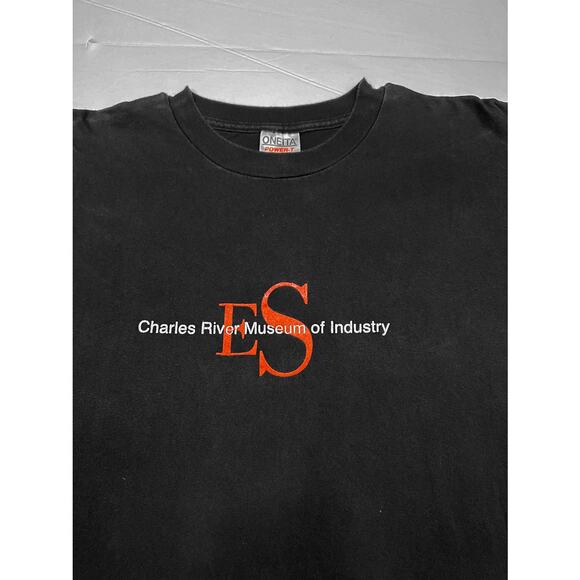 Vintage 90s Charles River Museum of Industry Waltham Massachusetts Tee Shirt - Picture 2 of 3